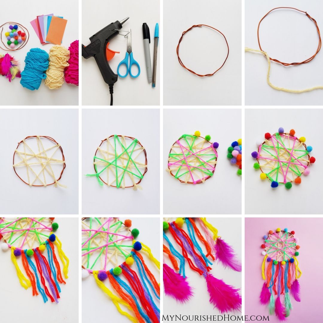 Step by Step Directions to Make a Dreamcatcher Craft - MyNourishedHome.com