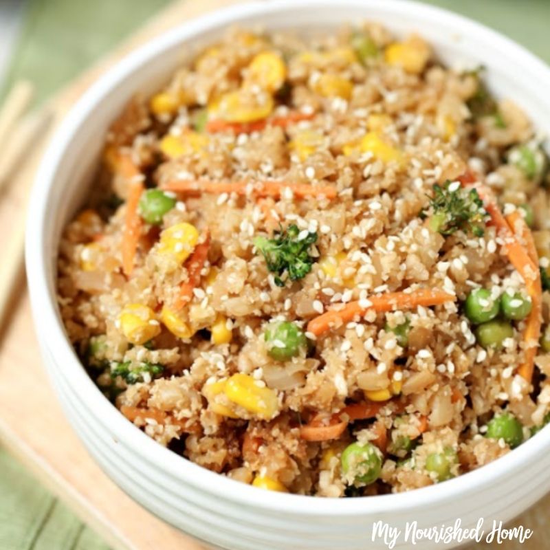 Cauliflower Fried Rice Recipe - MyNourishedHome.com