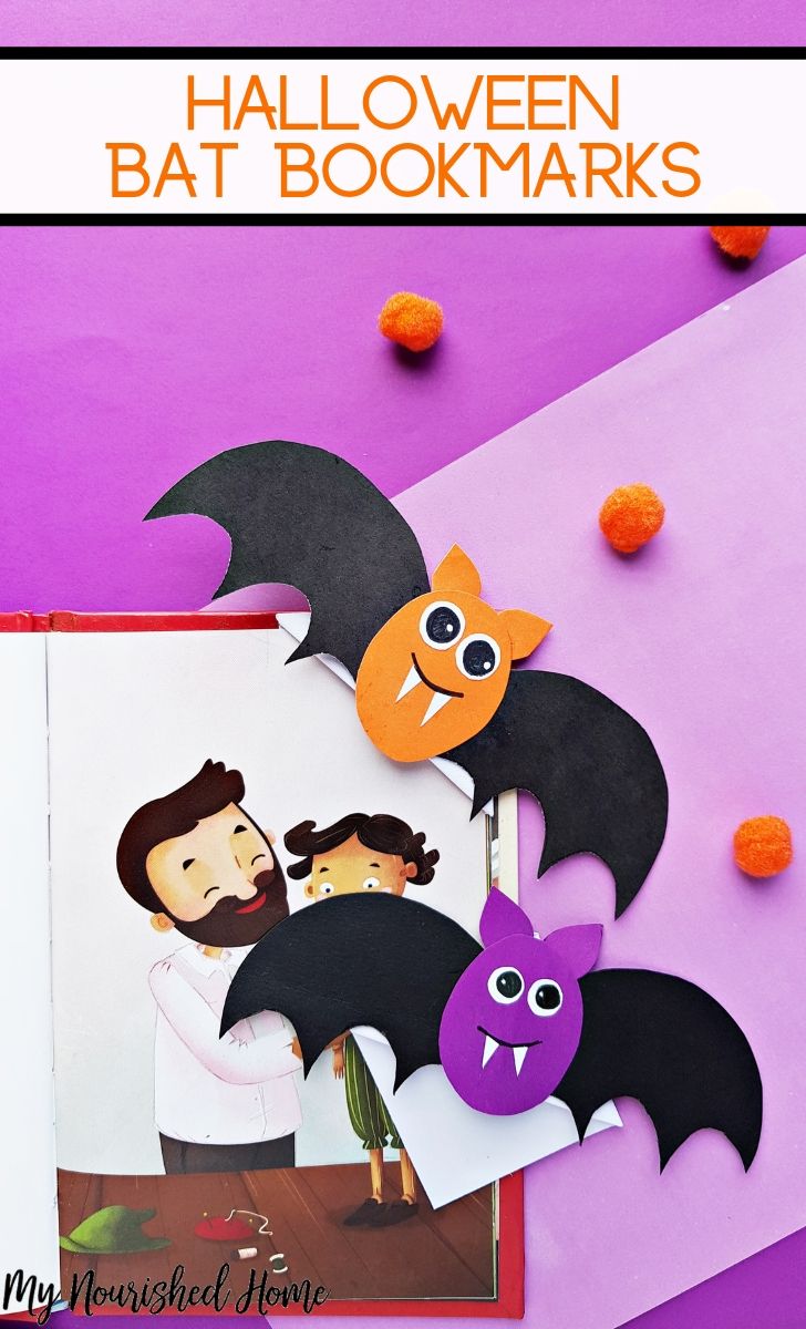 Halloween Bat Bookmarks for Kids - MyNourishedHome.com