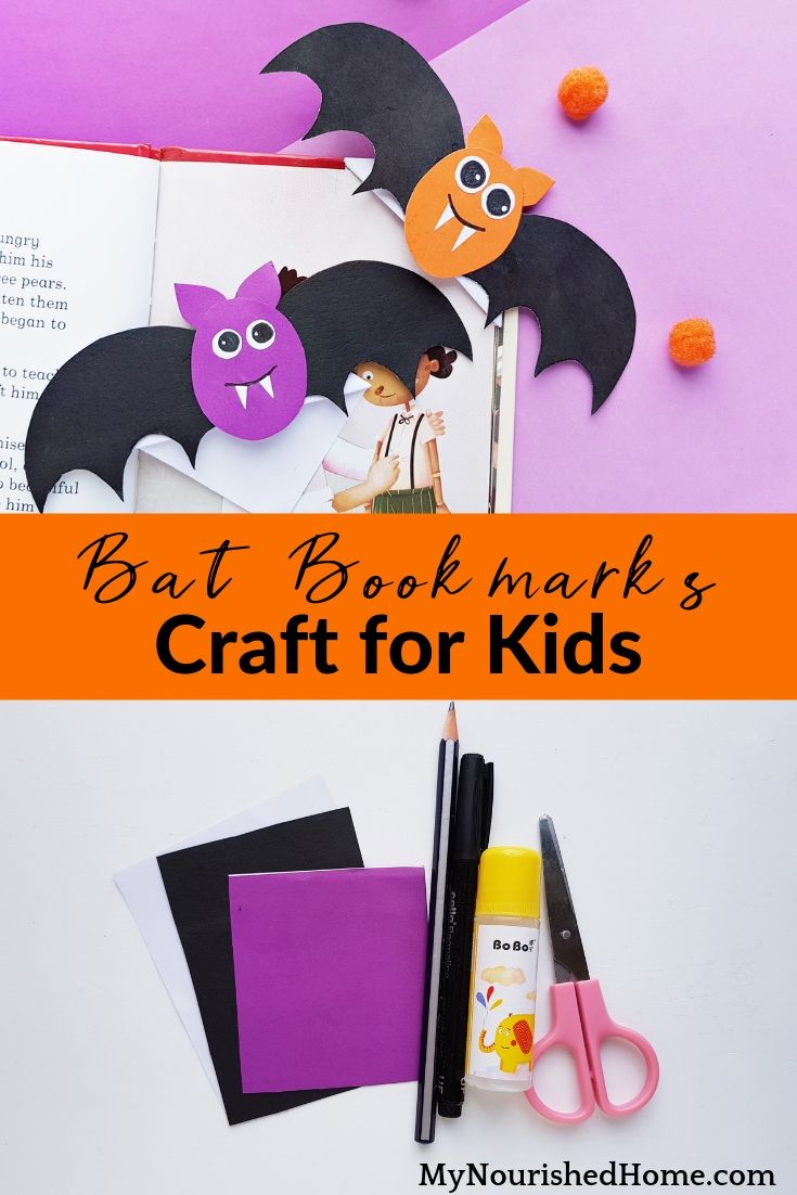 How to Make Bat Bookmarks - a Craft for Kids - MyNourishedHome.com