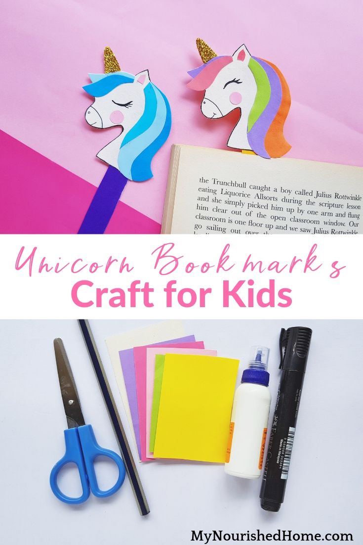 How to Make Unicorn Bookmarks - a Craft for Kids - MyNourishedHome.com