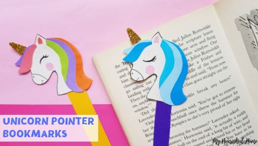 Unicorn Pointer Bookmarks Kids Craft - MYNOURISHEDHOME.COM