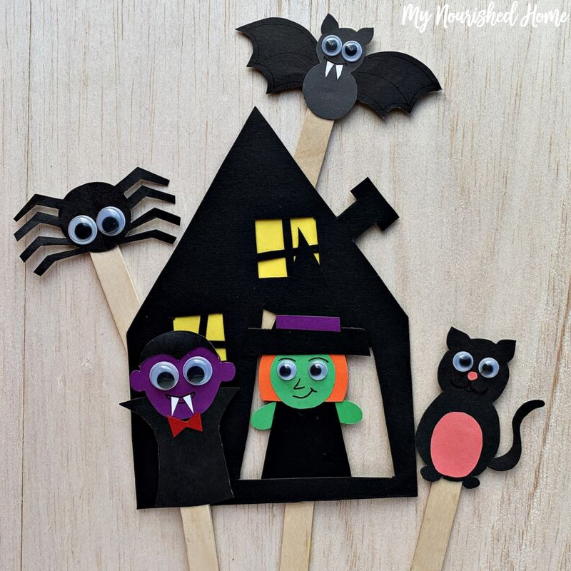 Paper Halloween Puppets