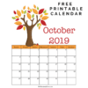 Printable October Calendar | My Nourished Home