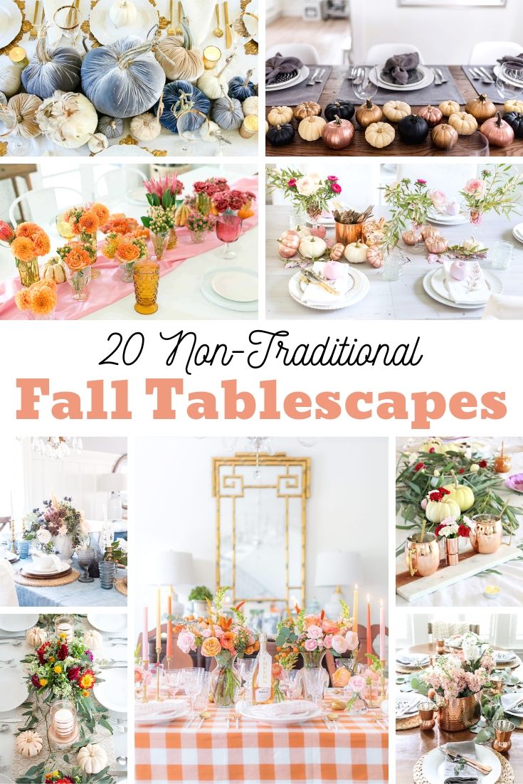 These non-traditional Fall Table decor ideas are a beautiful way to transform your dining experience and warm up your home. The best part, these Pinterest worthy ideas are totally achievable and can be inexpensive options for any home. 