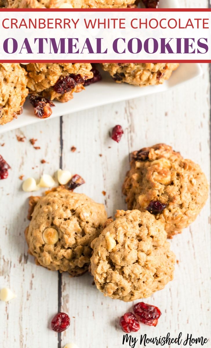 Cranberry White Chocoalte Oatmeal Cookies