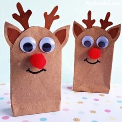 Gift Bag Reindeer Craft