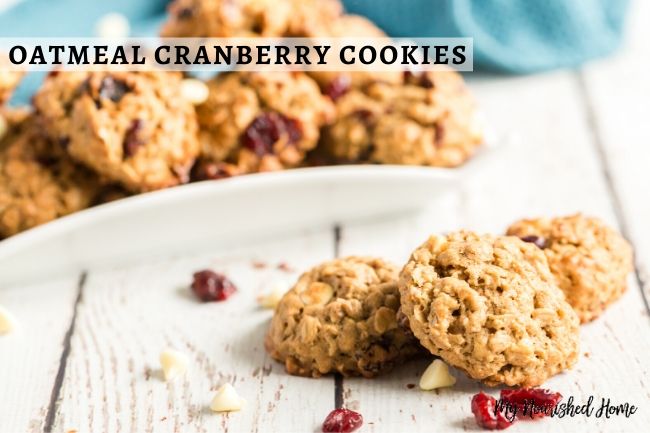 Oatmeal white chocolate cranberry cookies