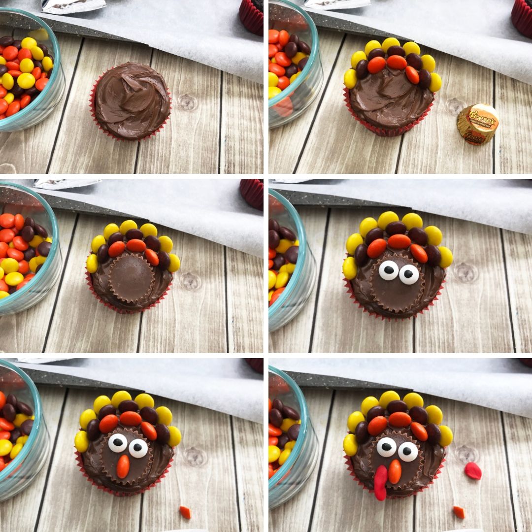 Turkey Cupcake Photo Tutorial