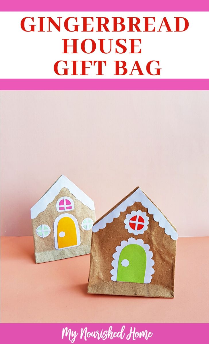 Gingerbread house gift bag for kids