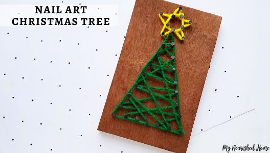 Christmas string art for kids 