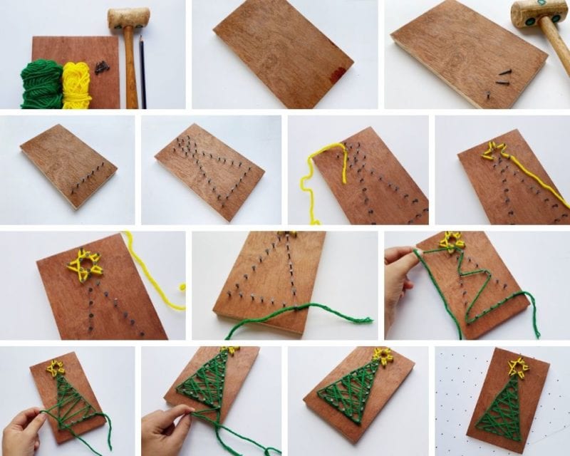 String Art Christmas Tree Craft My Nourished Home
