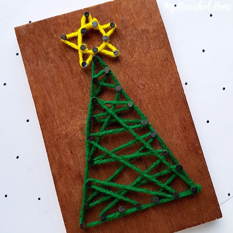 String Art Christmas Tree Craft My Nourished Home string-art-christmas-tree-craft-my-nourished-home