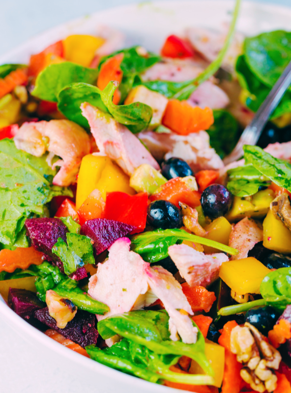 Rainbow Chicken Salad