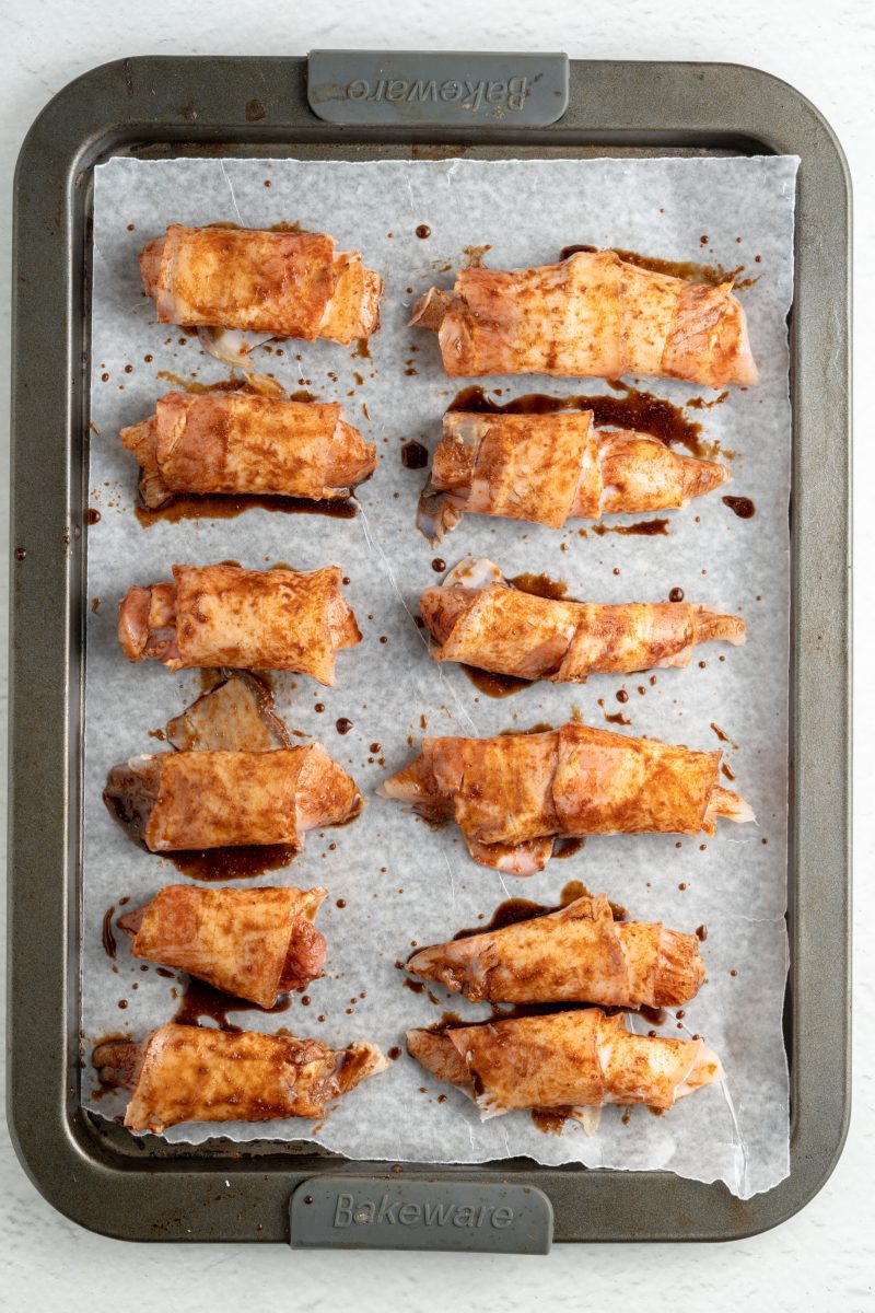 Bacon Wrapped Chicken Tenders with Cheddar Cheese