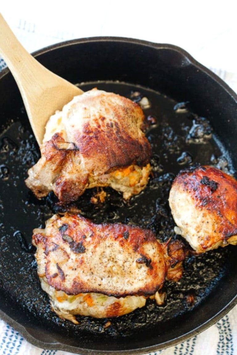Apple Stuffed Pork Chops