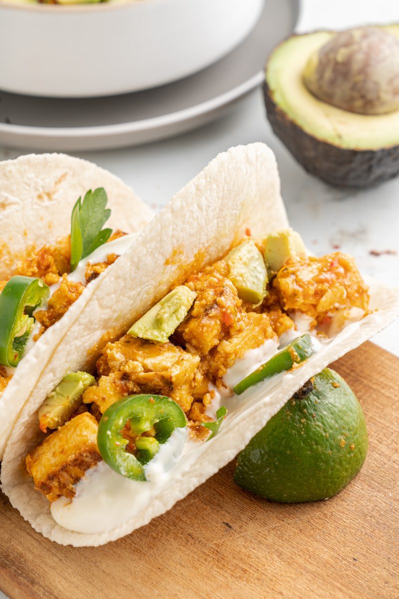 Sofritas in a taco