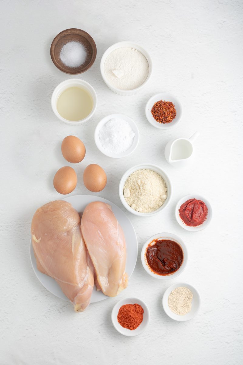 Ingredients to Keto Chicken Tenders