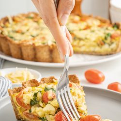 Gluten Free Quiche gluten-free-quiche-with-a-fork