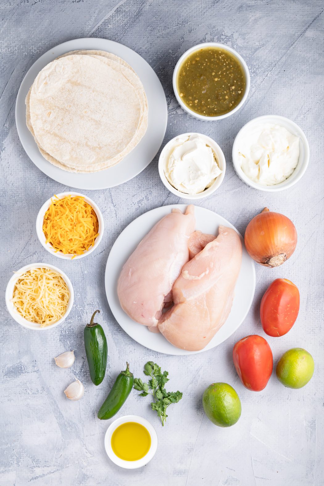 Ingredients for Enchilada Verde
