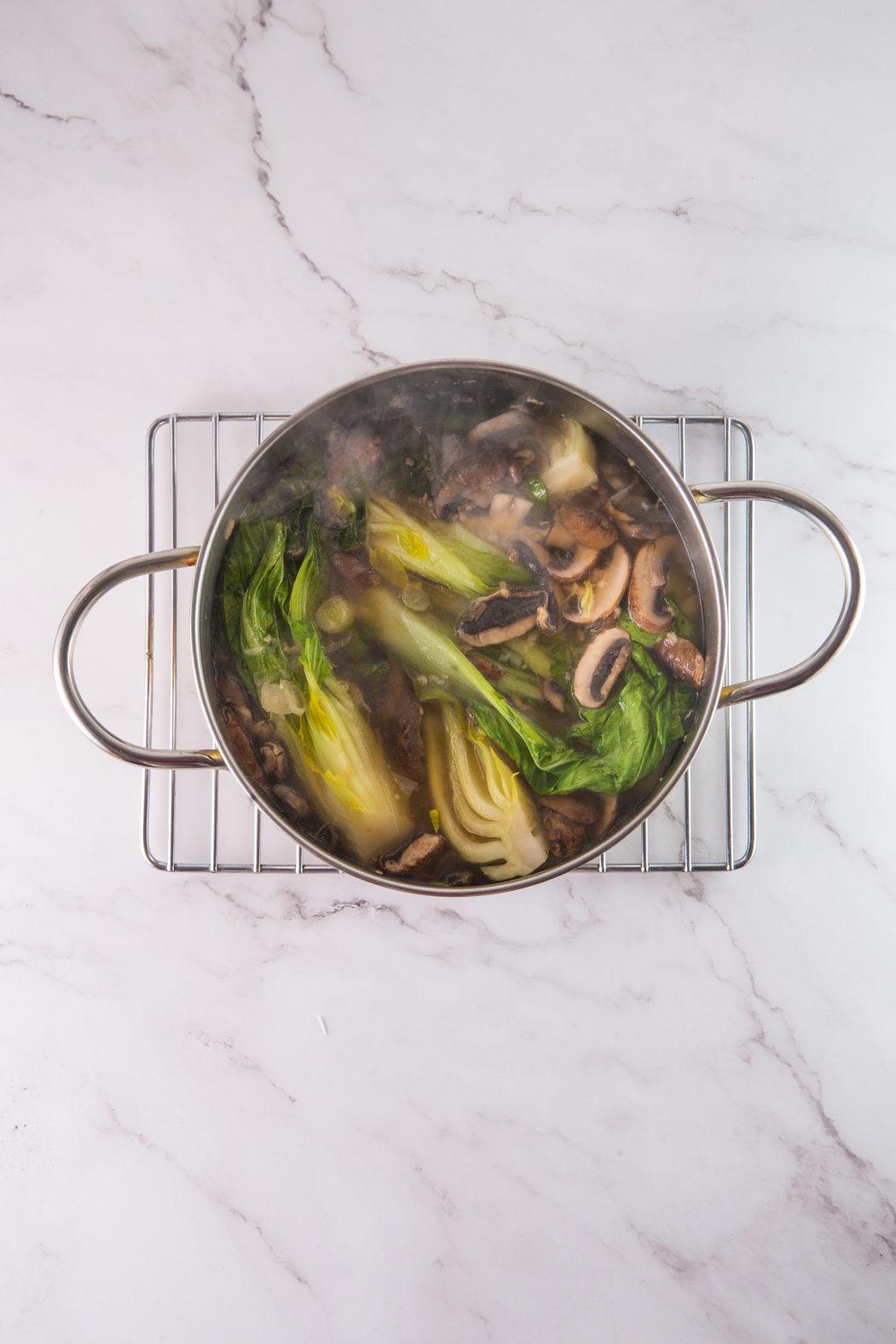 bok-choy-soup-cooking-in-a-pot