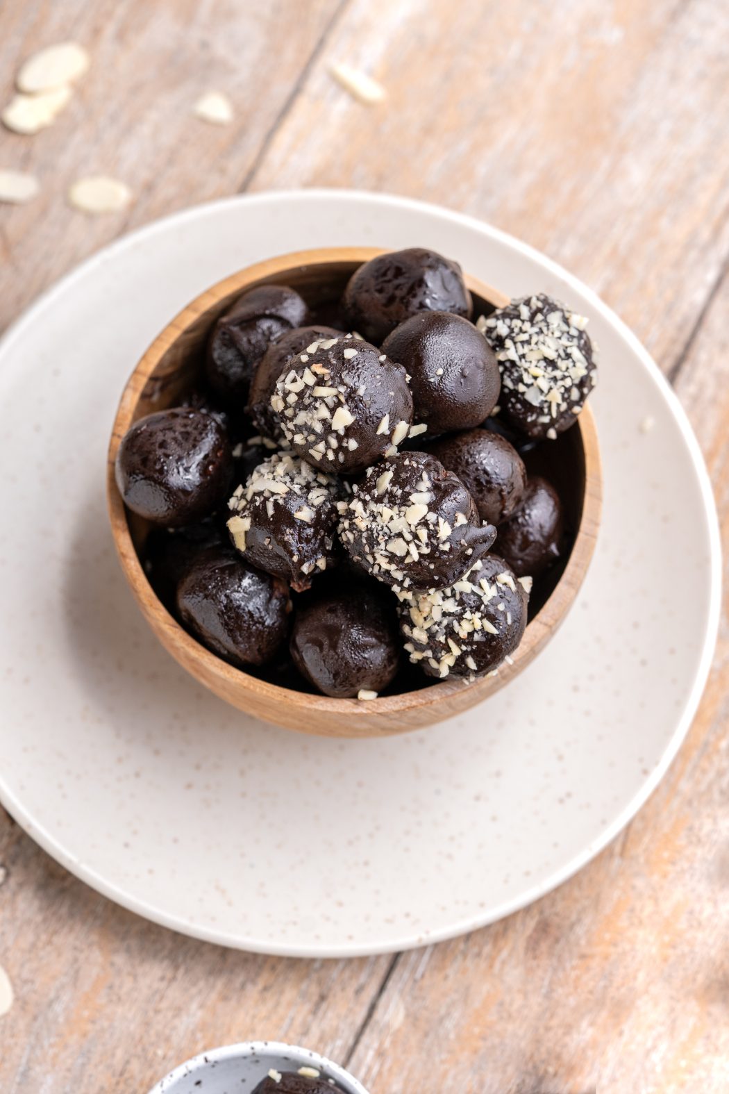 Chocolate truffles in a bowl