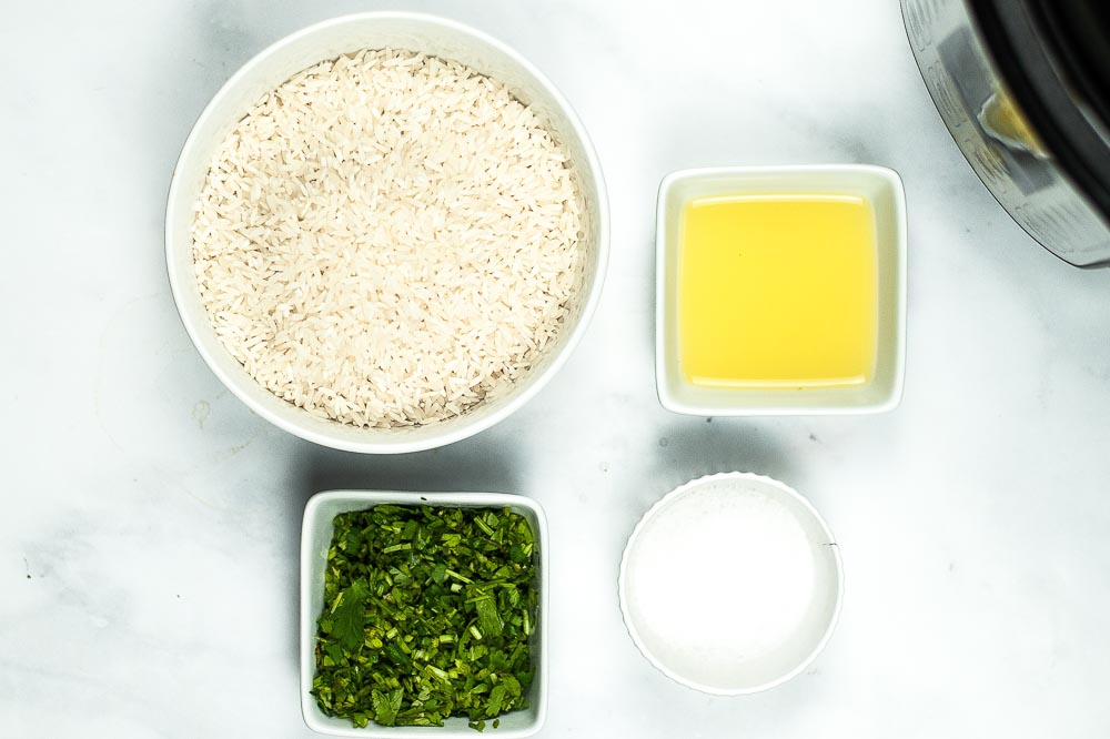 ingredients for cilantro lime rice Instant Pot