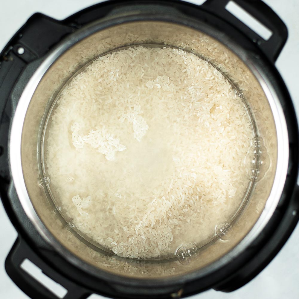 rice in an Instant Pot with water