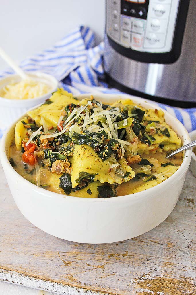 Instant Pot Ravioli soup
