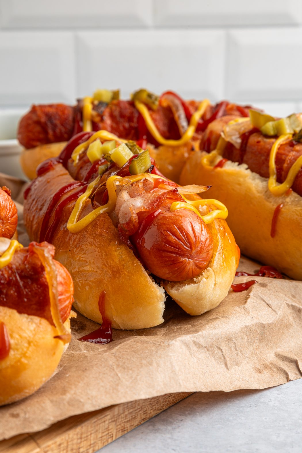 hotdog toppings