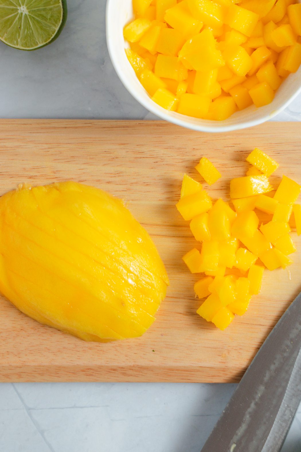 diced mangos