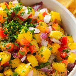 peach and mango salsa