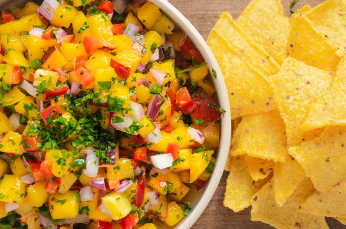 peach and mango salsa