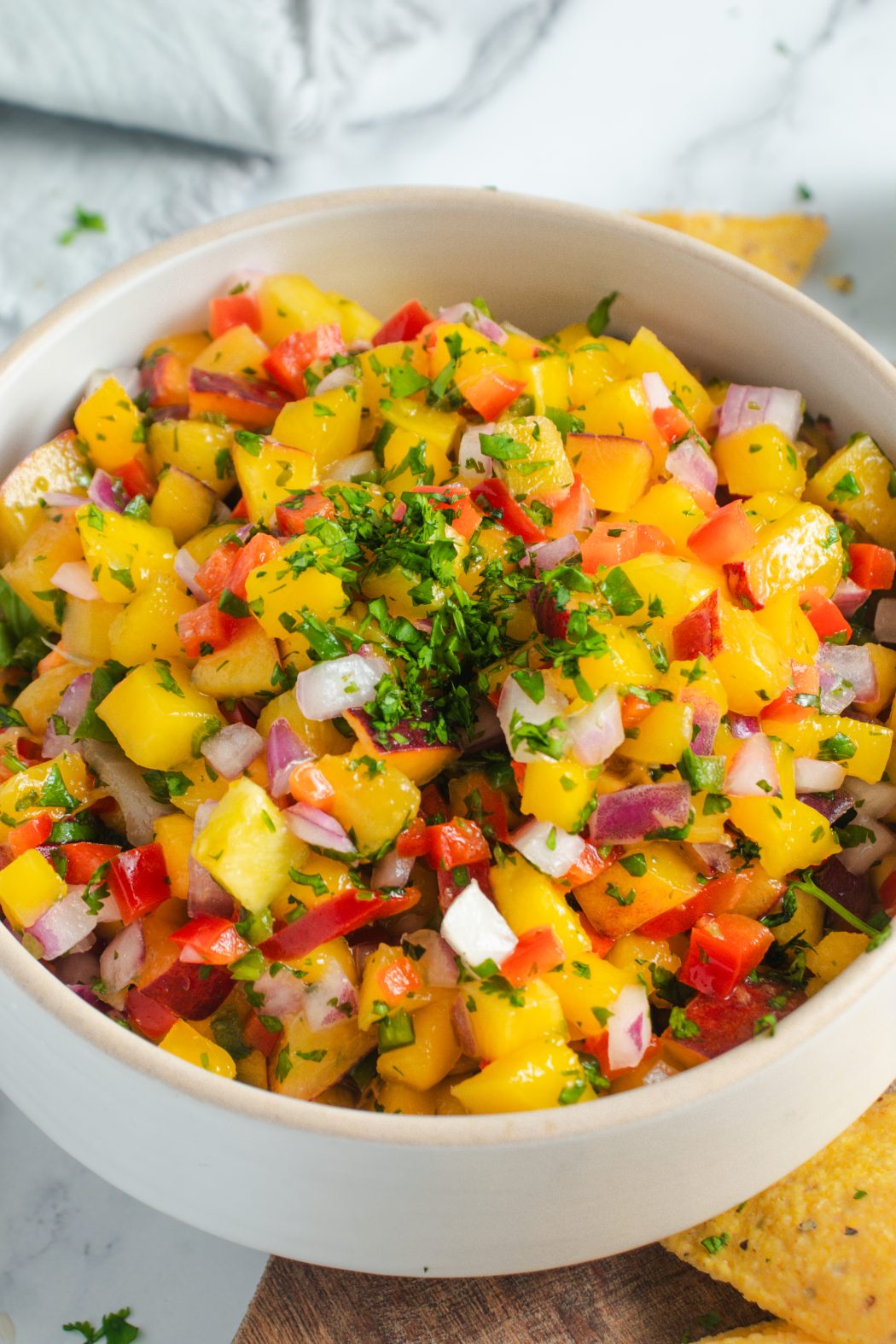 peach and mango salsa