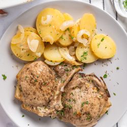 baked pork chops and potatoes