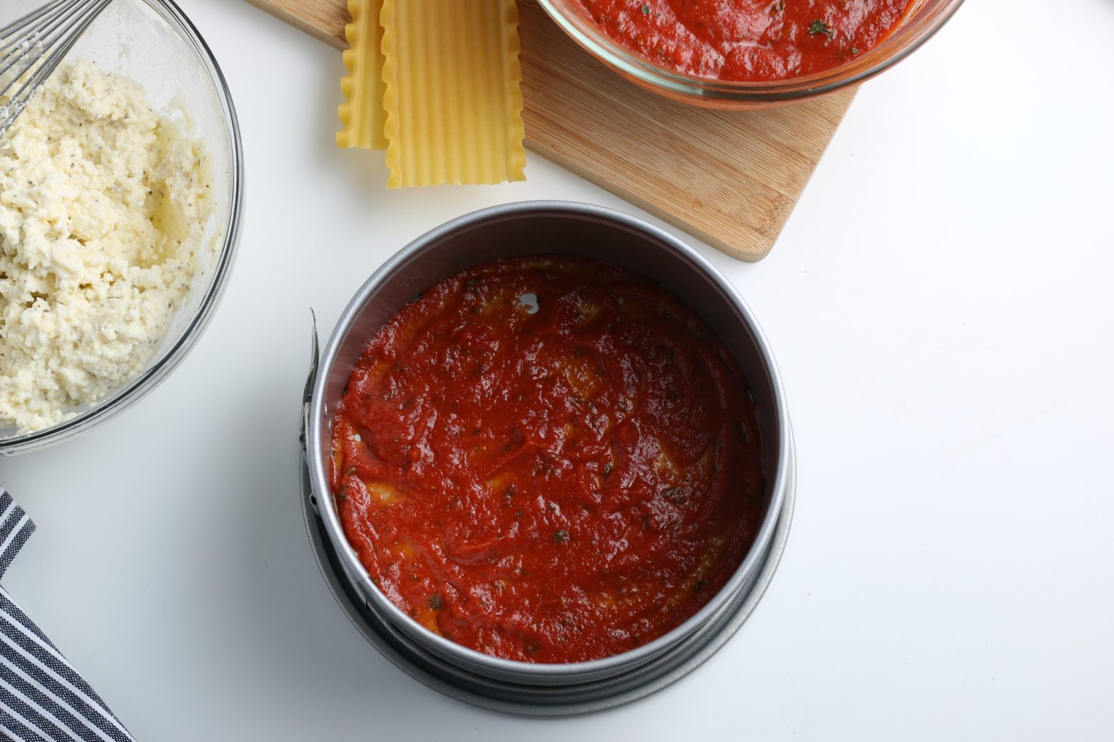 layering lasagna for instant pot