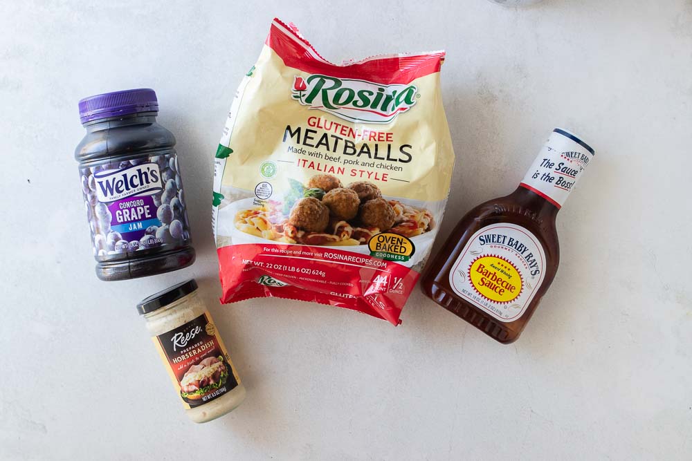 ingredients for instant pot grape jelly meatballs