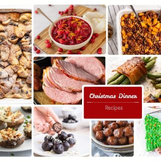 Christmas dinner recipe collage