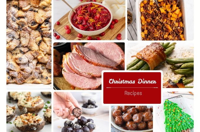 Christmas dinner recipe collage