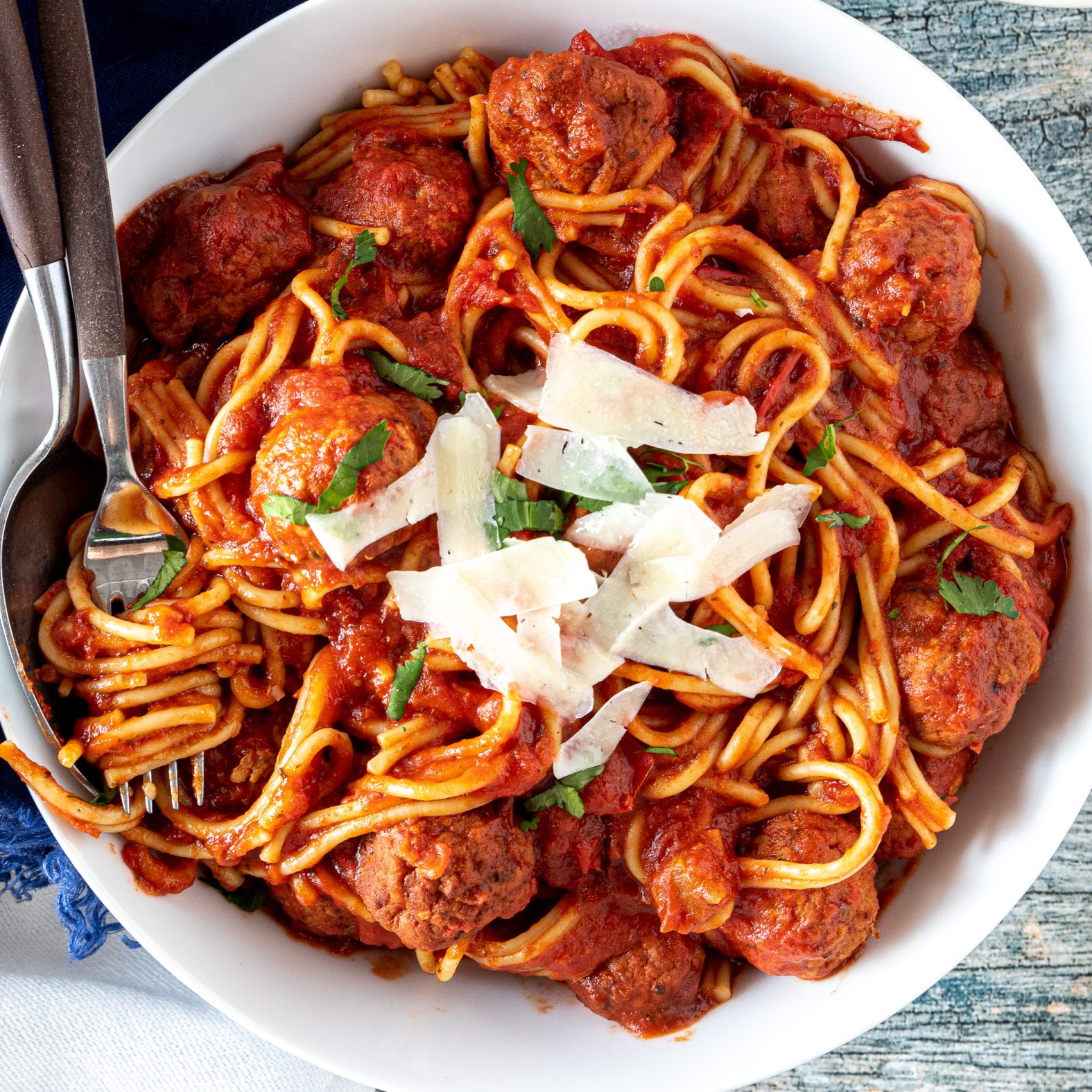 Instant Pot spaghetti and meatballs