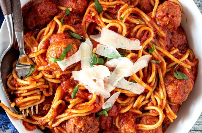 Instant Pot spaghetti and meatballs