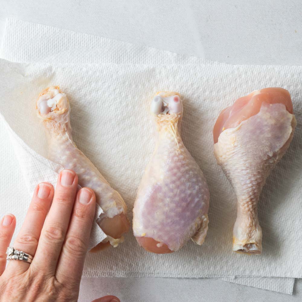 pat dry chicken legs