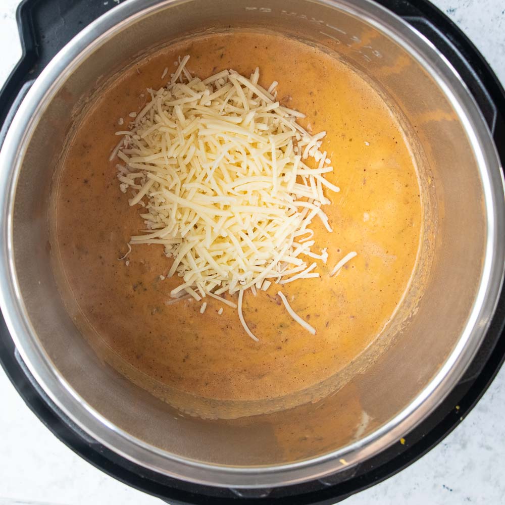 Monterey Jack cheese in Instant Pot queso